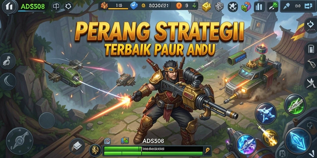 Tampilan menarik gameplay <strong>ADS508</strong> dalam pertempuran strategi.