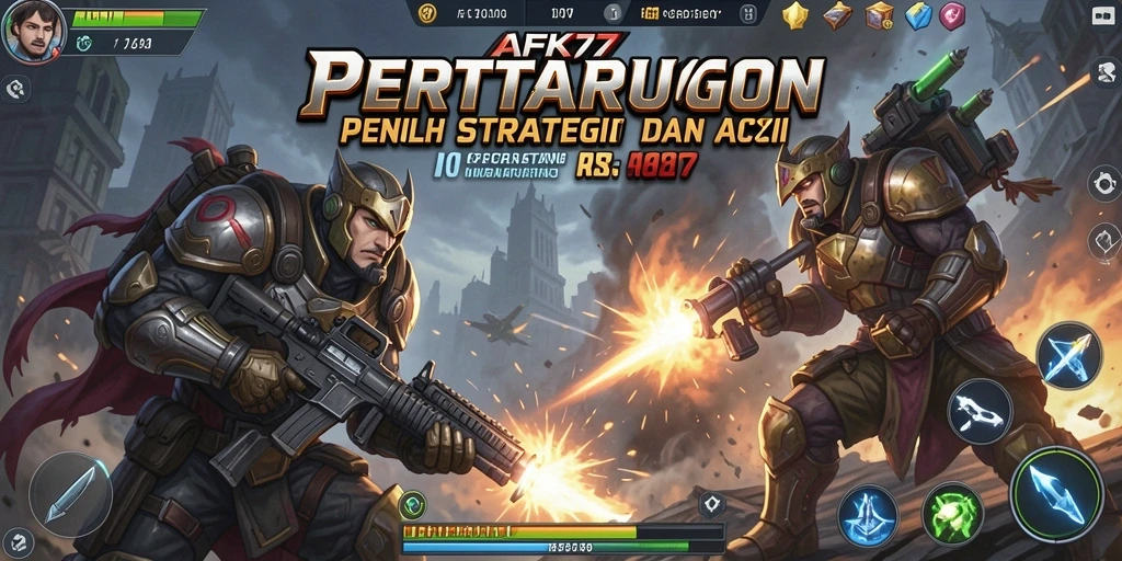 Tampilan aksi mendebarkan dalam pertarungan AFK77.