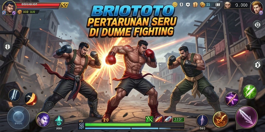 Gameplay BRIOTOTO menampilkan pertarungan yang intens dan penuh aksi.