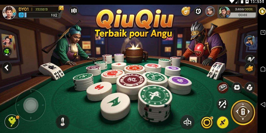 Screenshot DY01 menampilkan aksi seru permainan QiuQiu.