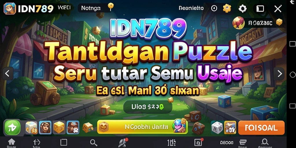 Tampilan gameplay utama IDN789 dengan tantangan Puzzle yang menantang.