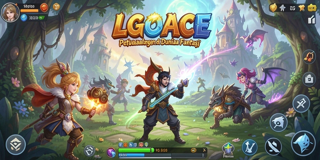 Screenshot menunjukkan gameplay menakjubkan dari LGOACE dengan petualangan seru.