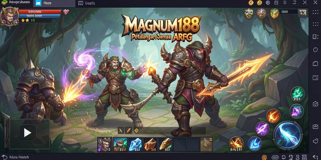 Tampilan gameplay MAGNUM188 dengan aksi pertarungan yang seru.