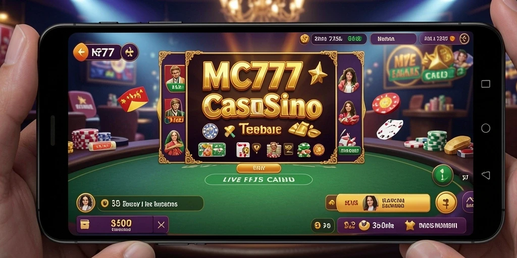 Tampilan gameplay Live Casino yang menarik dan interaktif di MC777.