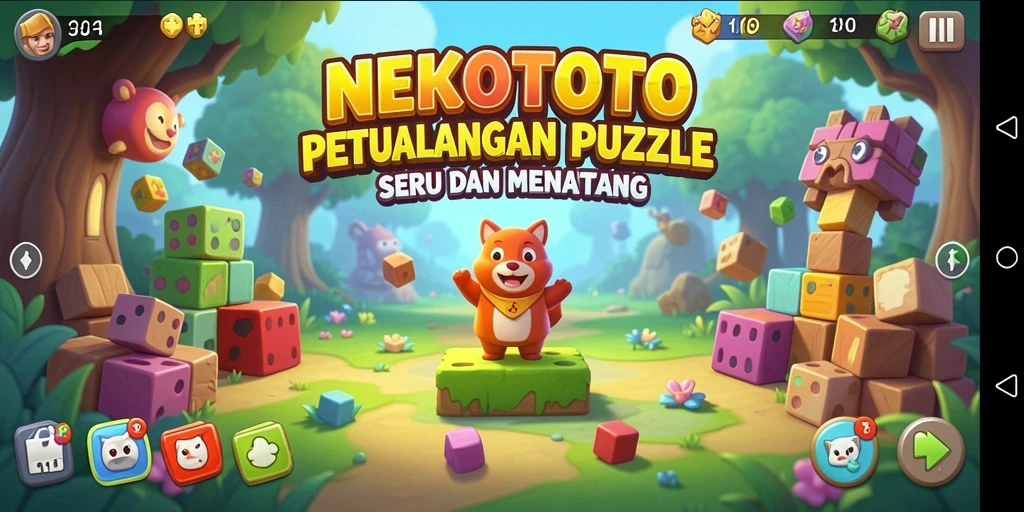 Tampilan gameplay NEKOTOTO yang menantang dan mengasyikkan.