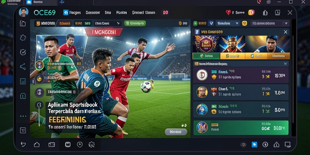 Tampilan screenshot OCE69 dengan detail taruhan olahraga.