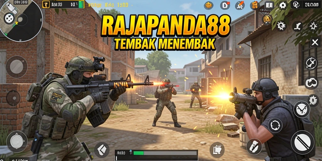 Gameplay seru RAJAPANDA88 dengan aksi tembakan yang menegangkan.