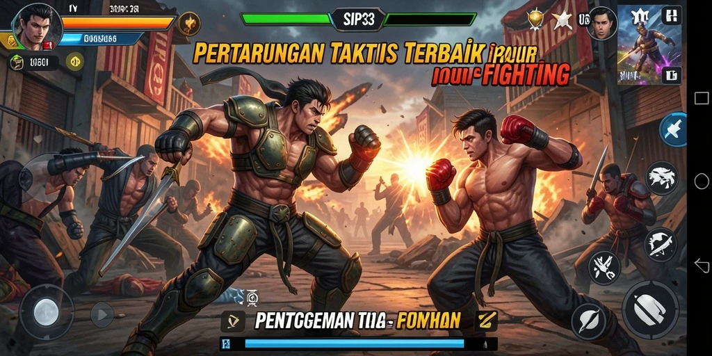 Tangkapan layar SIP33 menampilkan aksi pertarungan seru dan karakter dinamis.