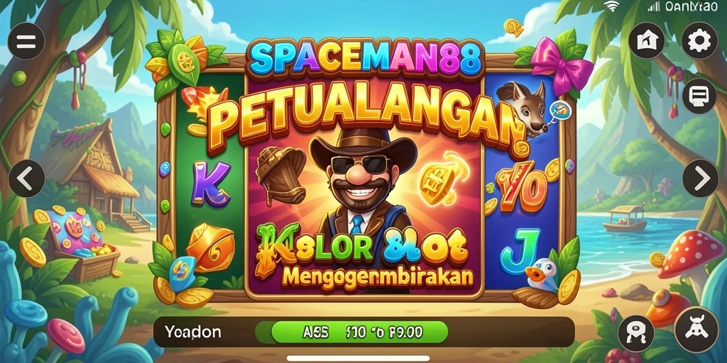 Tampilan gameplay SPACEMAN88 yang menarik dan penuh warna.
