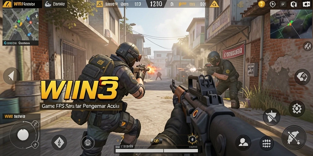 Tampilan gameplay menegangkan dari WIN33 saat pertempuran berlangsung.